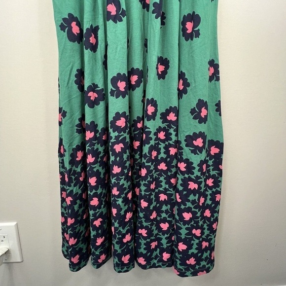 Boden Woodland Green Kassidy Surplice Midi Dress 6 Short Sleeve V Neck - Picture 11 of 12